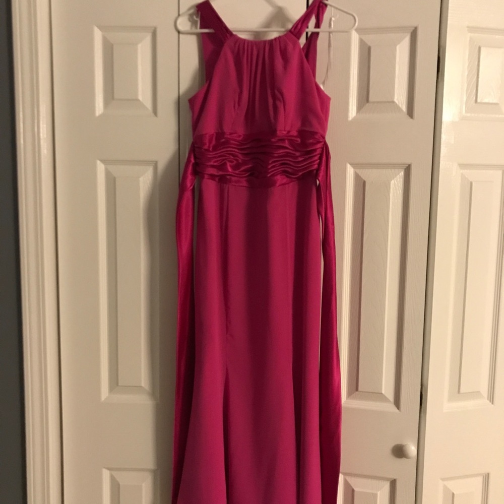 Begonia pink bridesmaid dress
